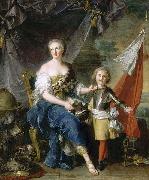 Jjean-Marc nattier Portrait of Jeanne Louise de Lorraine, Mademoiselle de Lambesc (1711-1772) and her brother Louis de Lorraine, Count then Prince of Brionne Germany oil painting artist